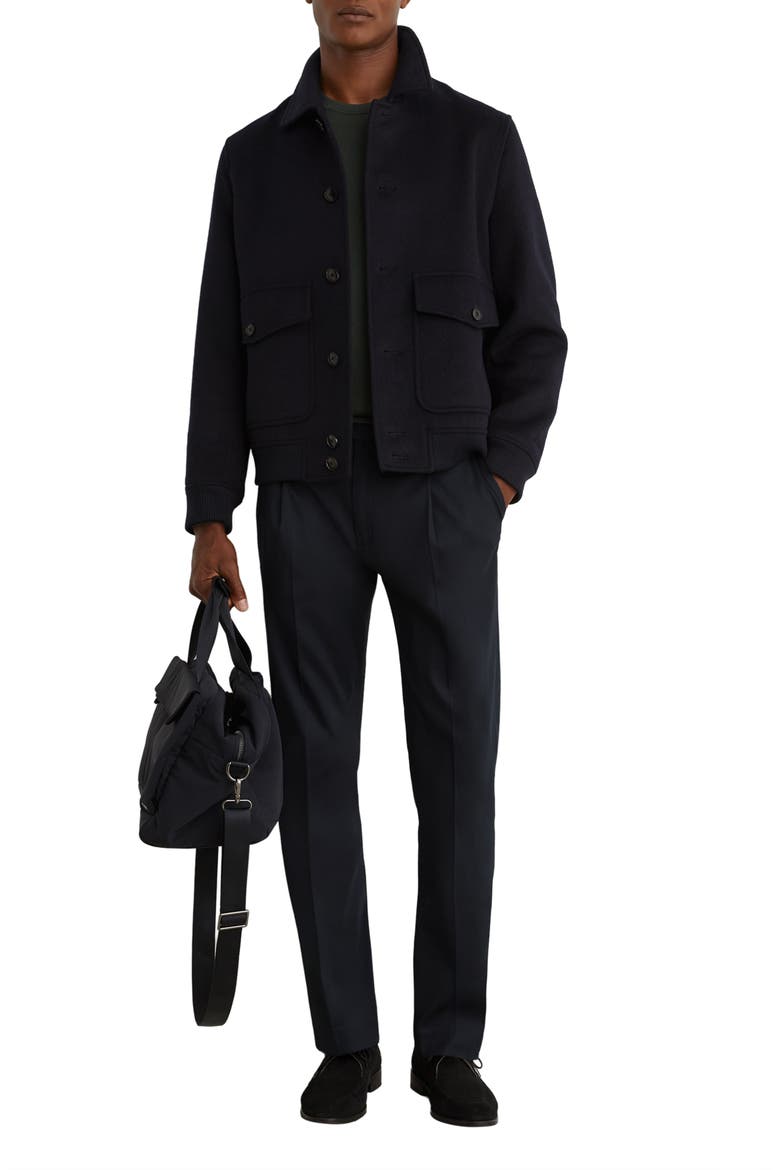 Float Slim Fit Cotton Blend Trousers, Alternate, color, NAVY