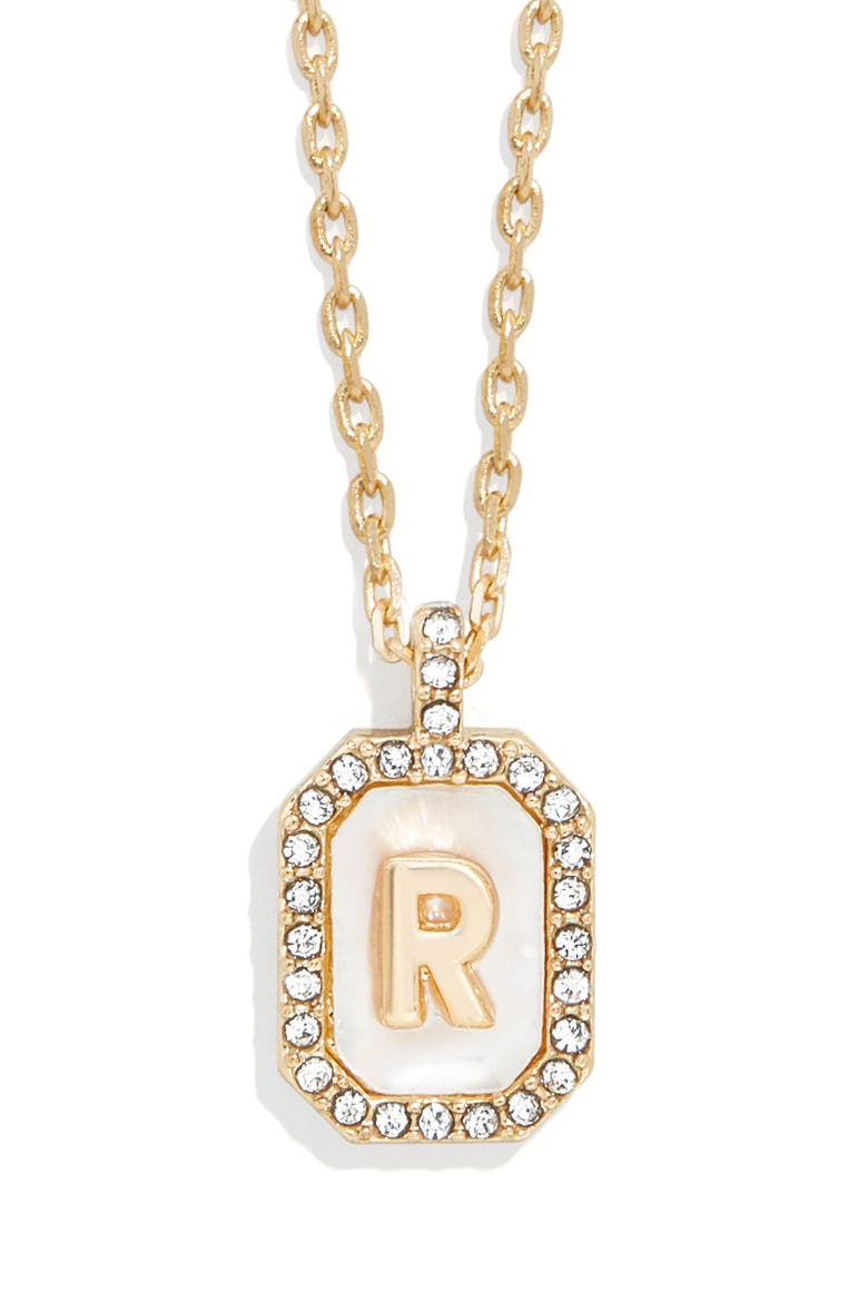 Initial Pendant Necklace, Main, color, WHITE R