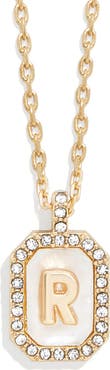BaubleBar Initial Pendant Necklace