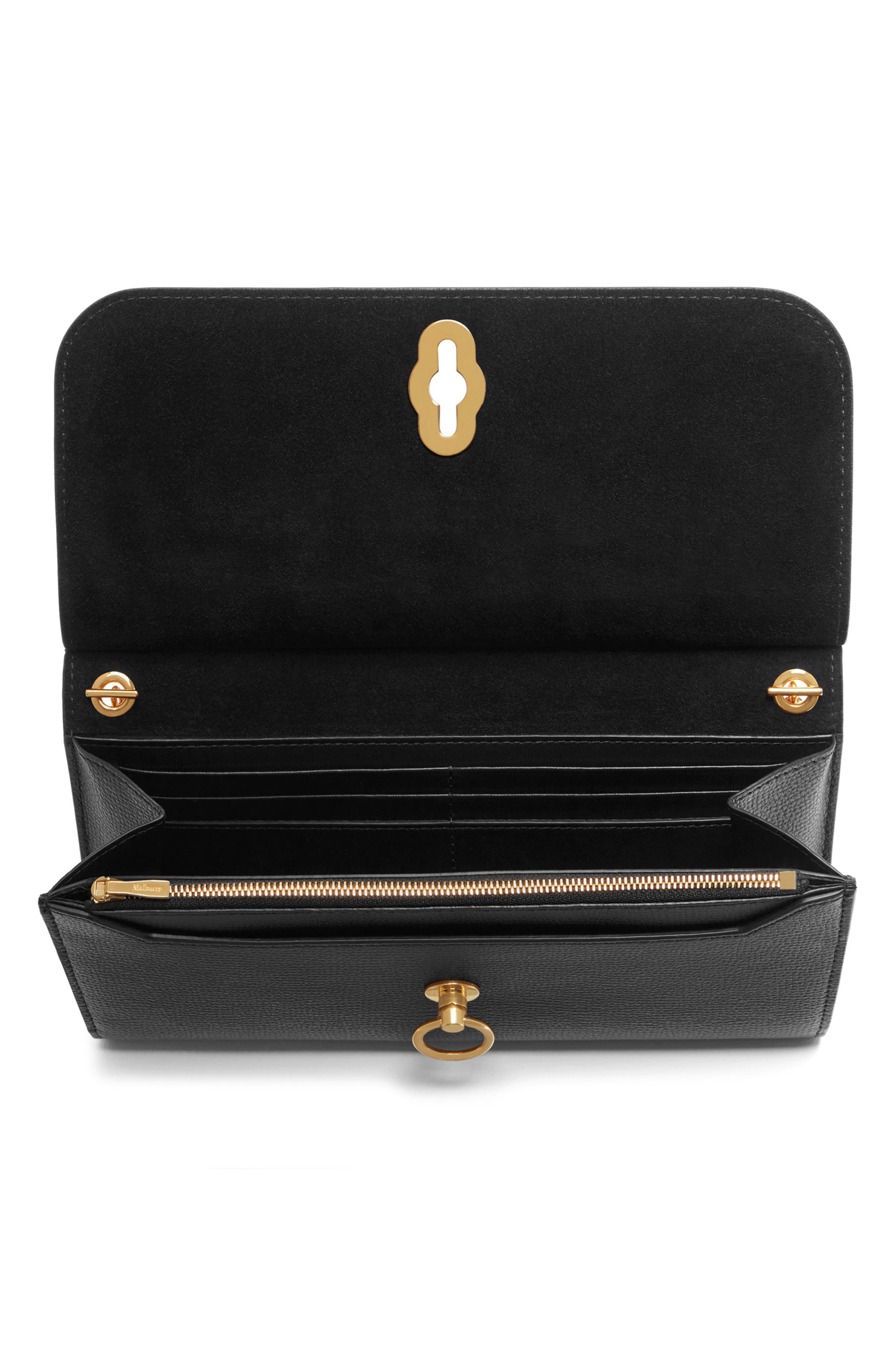 Mulberry Amberley Calfskin Leather Clutch, Alternate, color, 