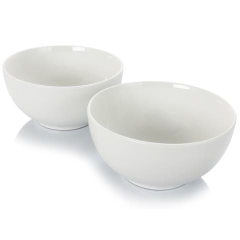 2 Piece 7 Inch Ceramic All-Purpose Round Bowl Set
