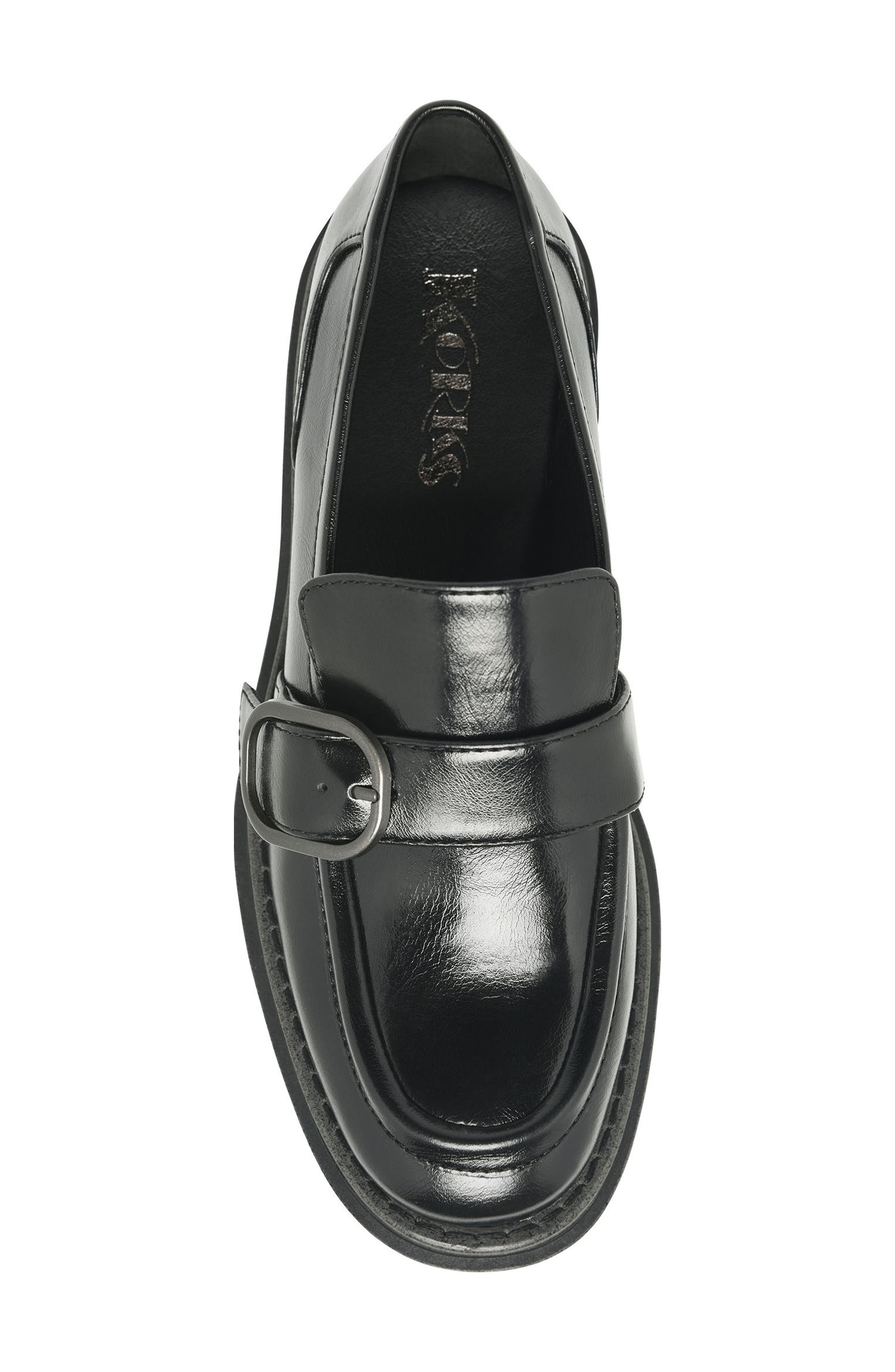 KORKS Vara Platform Loafer, Alternate, color, Black
