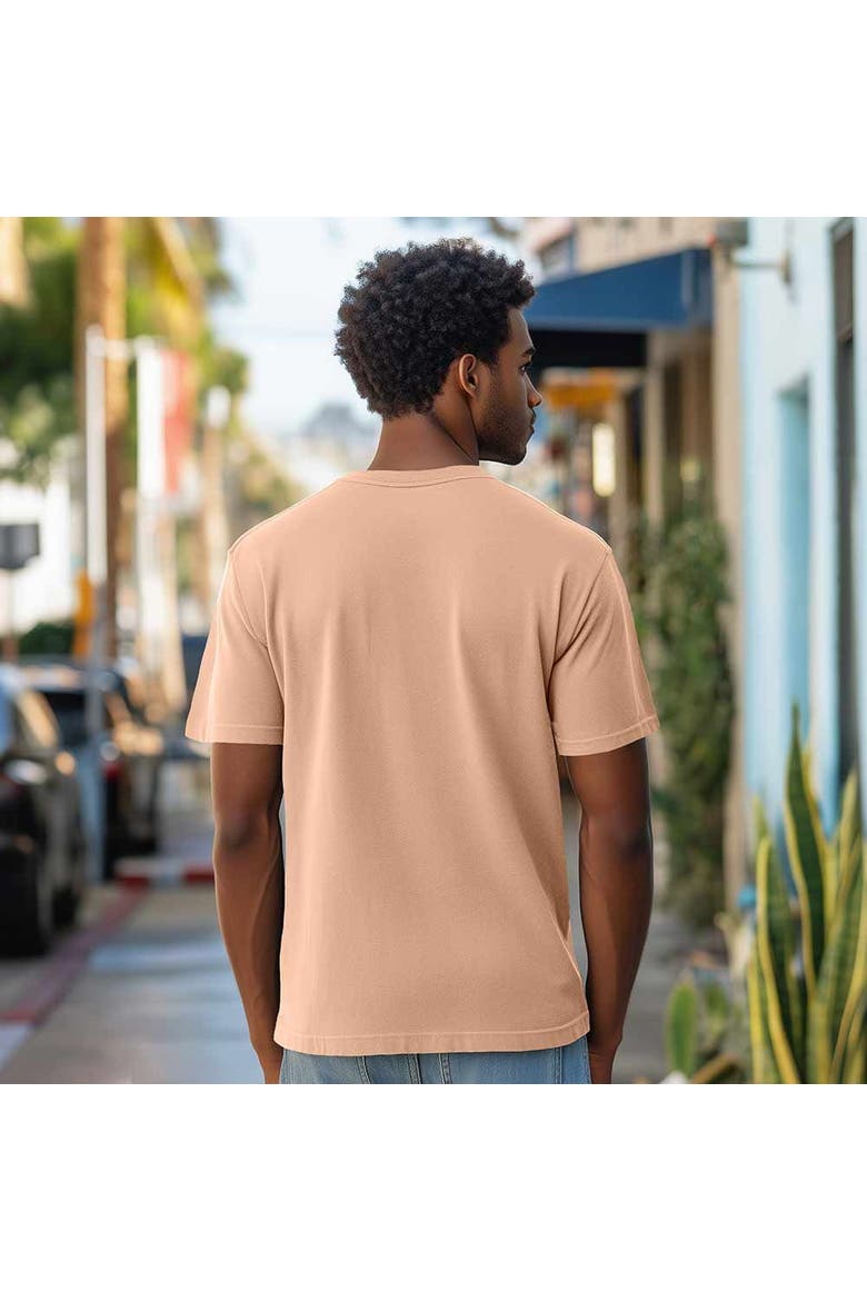 Mens Coffee Martini Midweight Tee, Alternate, color, Peach