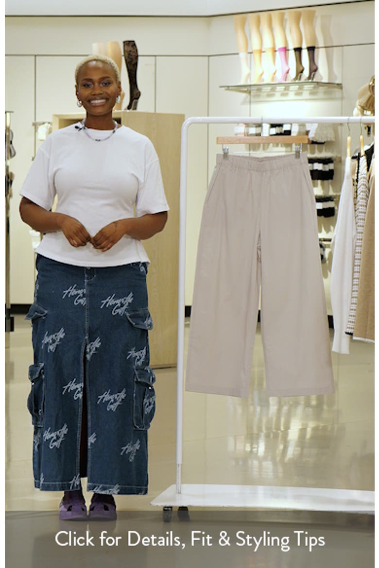 Wide Leg Stretch Organic Cotton Ankle Pants video