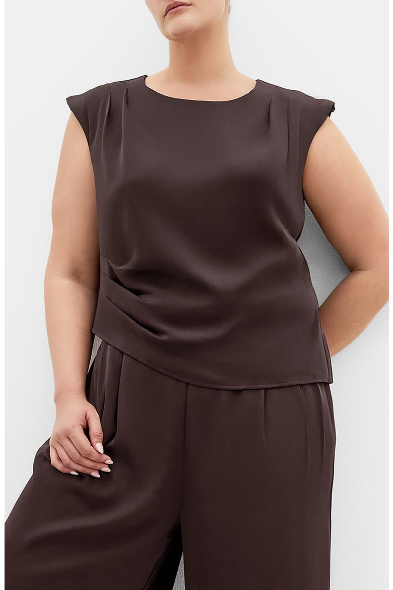 Jett Padded Shoulder Top, Main, color, ESPRESSO