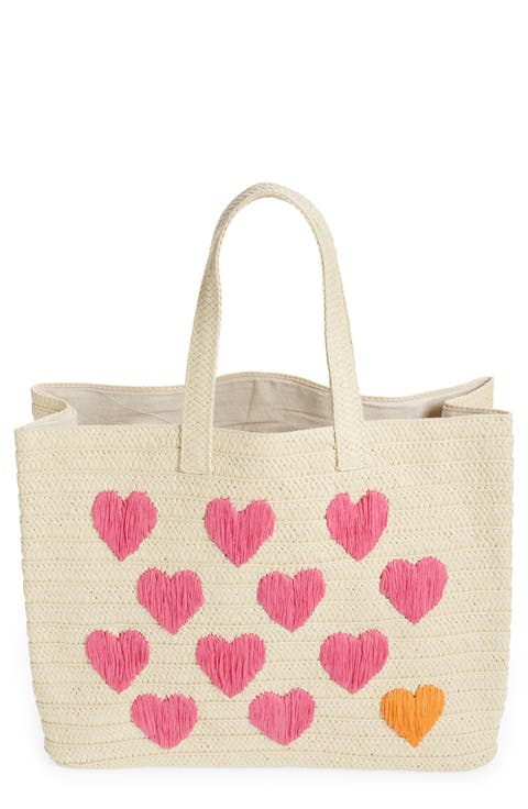 Be Mine Straw Tote