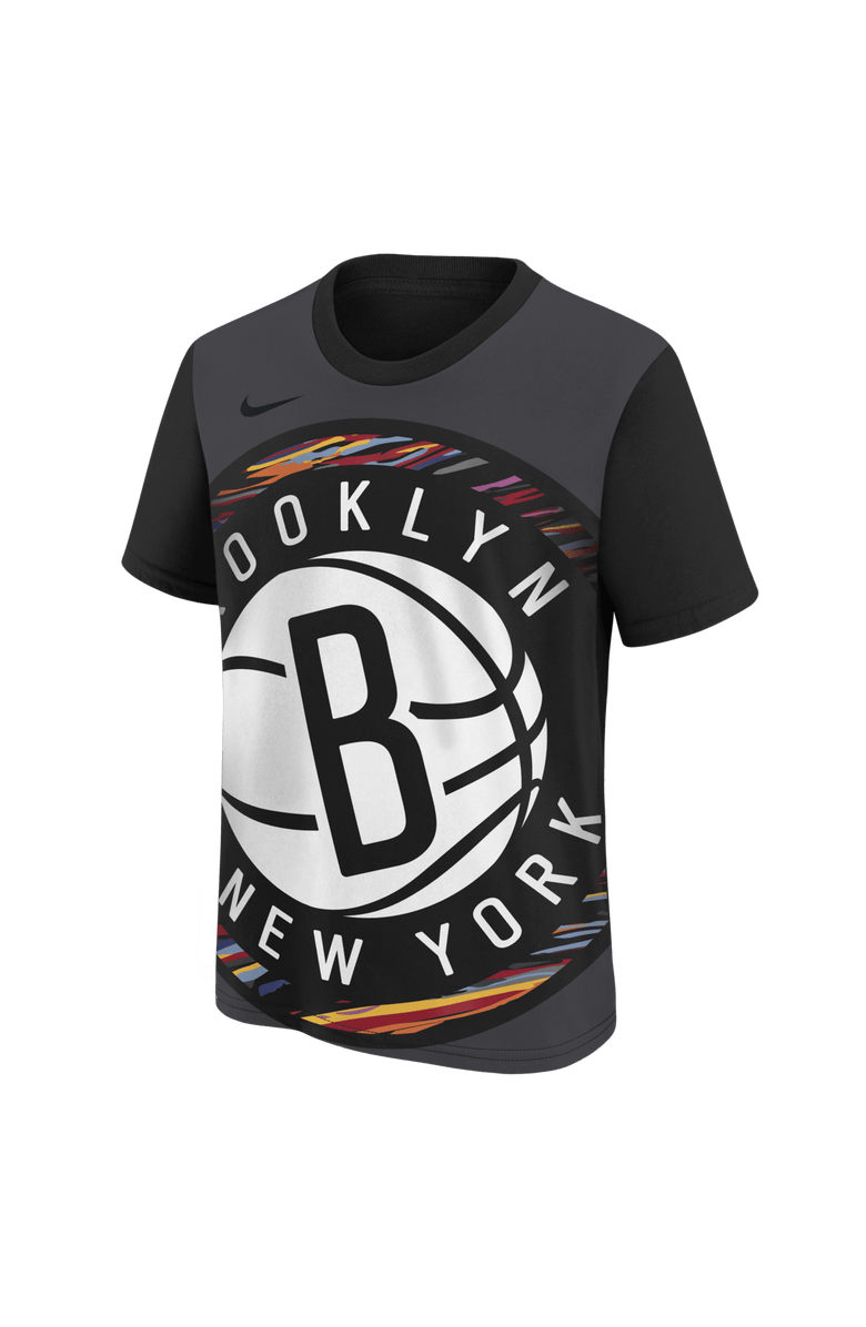 Nike Youth Nike Black Brooklyn Nets 2025/26 City Edition Max90 T-Shirt, Alternate, color, Black
