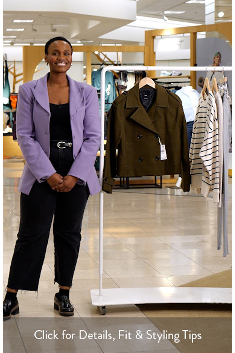 Oversize Crop Cotton Trench Coat video