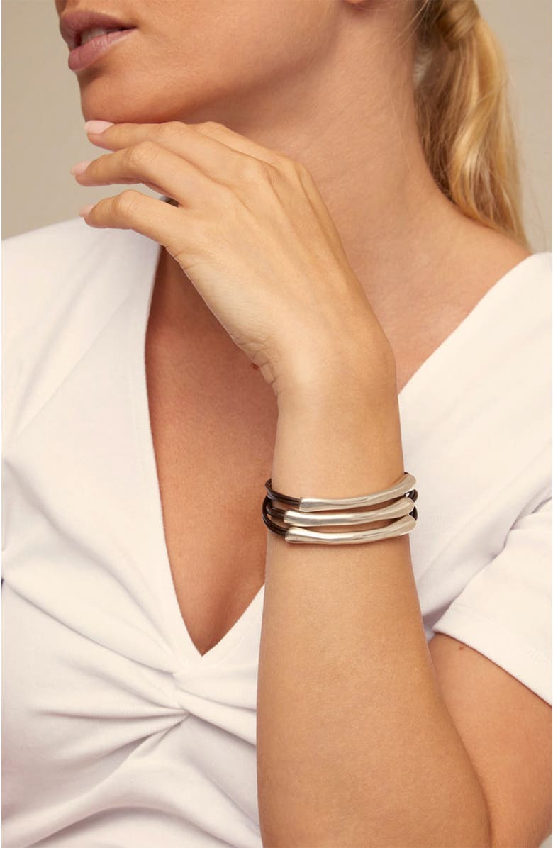 UNODE50 Trine Link Bracelet, Alternate, color, Silver