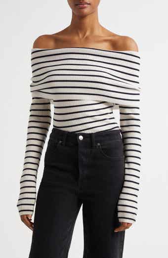 Evelyn Off the Shoulder Merino Wool Blend Sweater