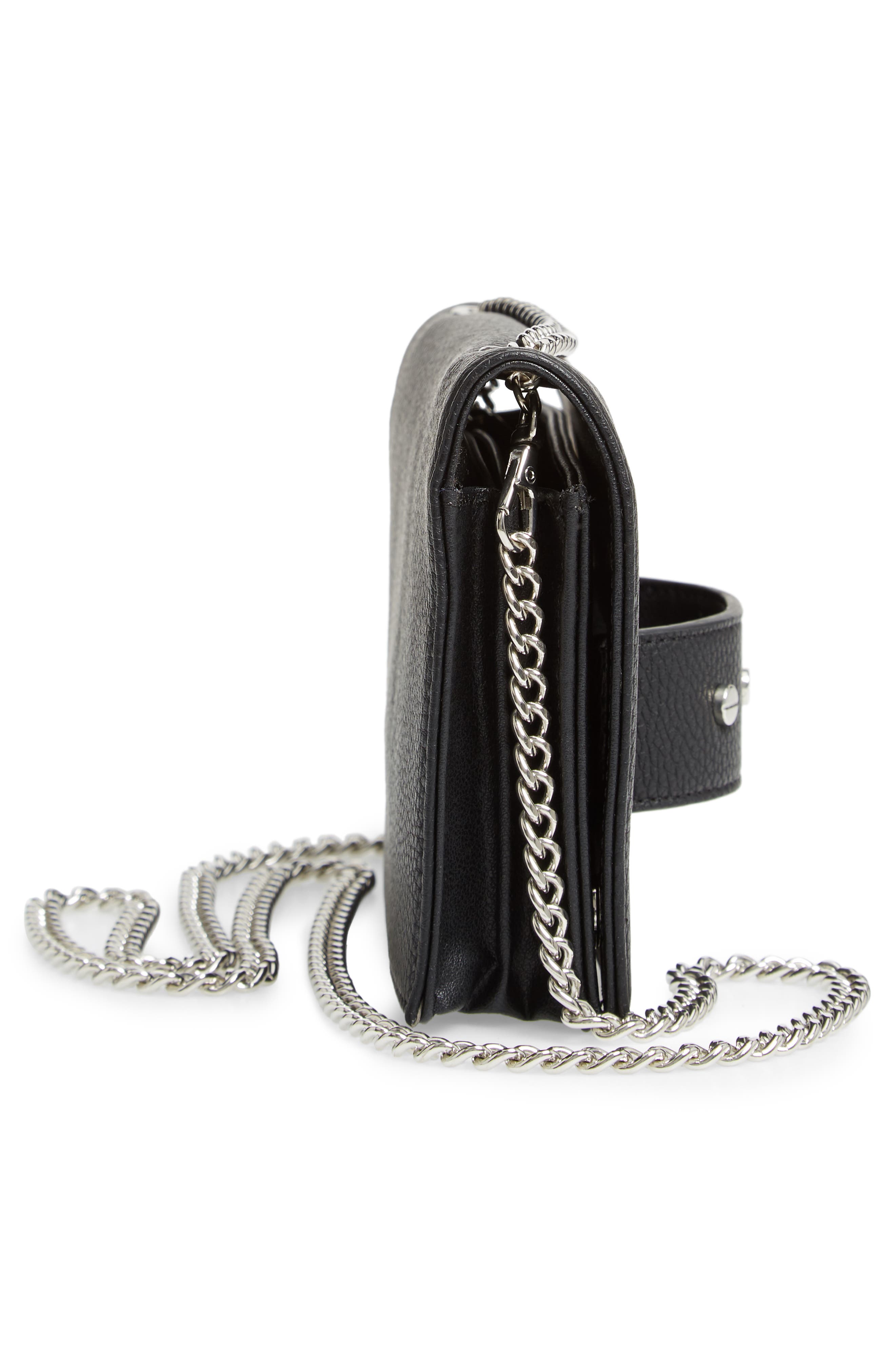 Jane Studded Vegan Leather Crossbody Bag, Alternate, color, BLACK
