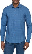 W.R.K Slim Fit Square Geo Print Performance Button-Up Shirt