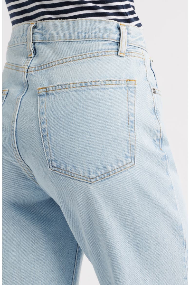 The Lax Frayed High Waist Flare Jeans, Alternate, color, WISP RAW FRAY