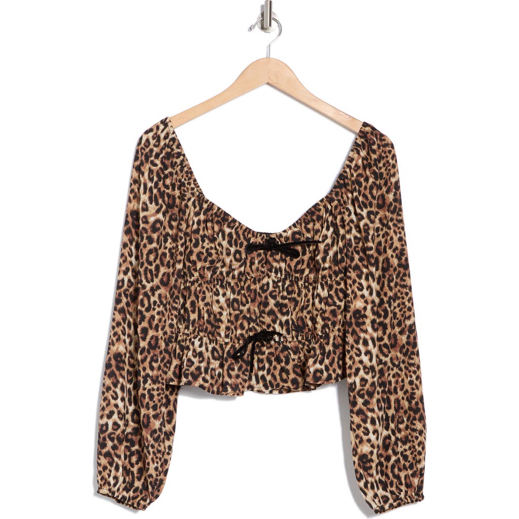 WAYF WAYF RUCHED LONG SLEEVE TOP