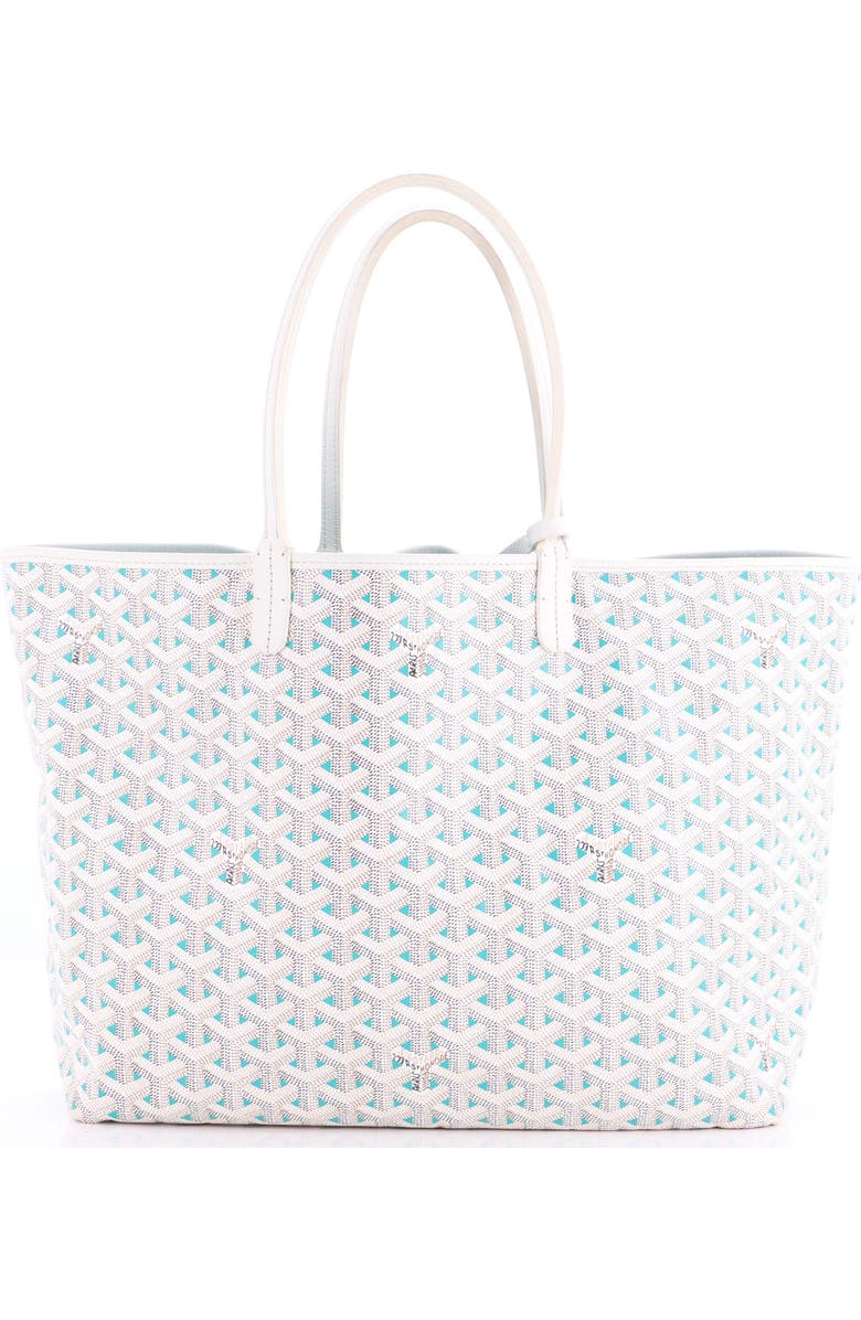 Pre-Owned Goyard Saint Louis Tote Claire Voie Coated Canvas PM, Main, color, White