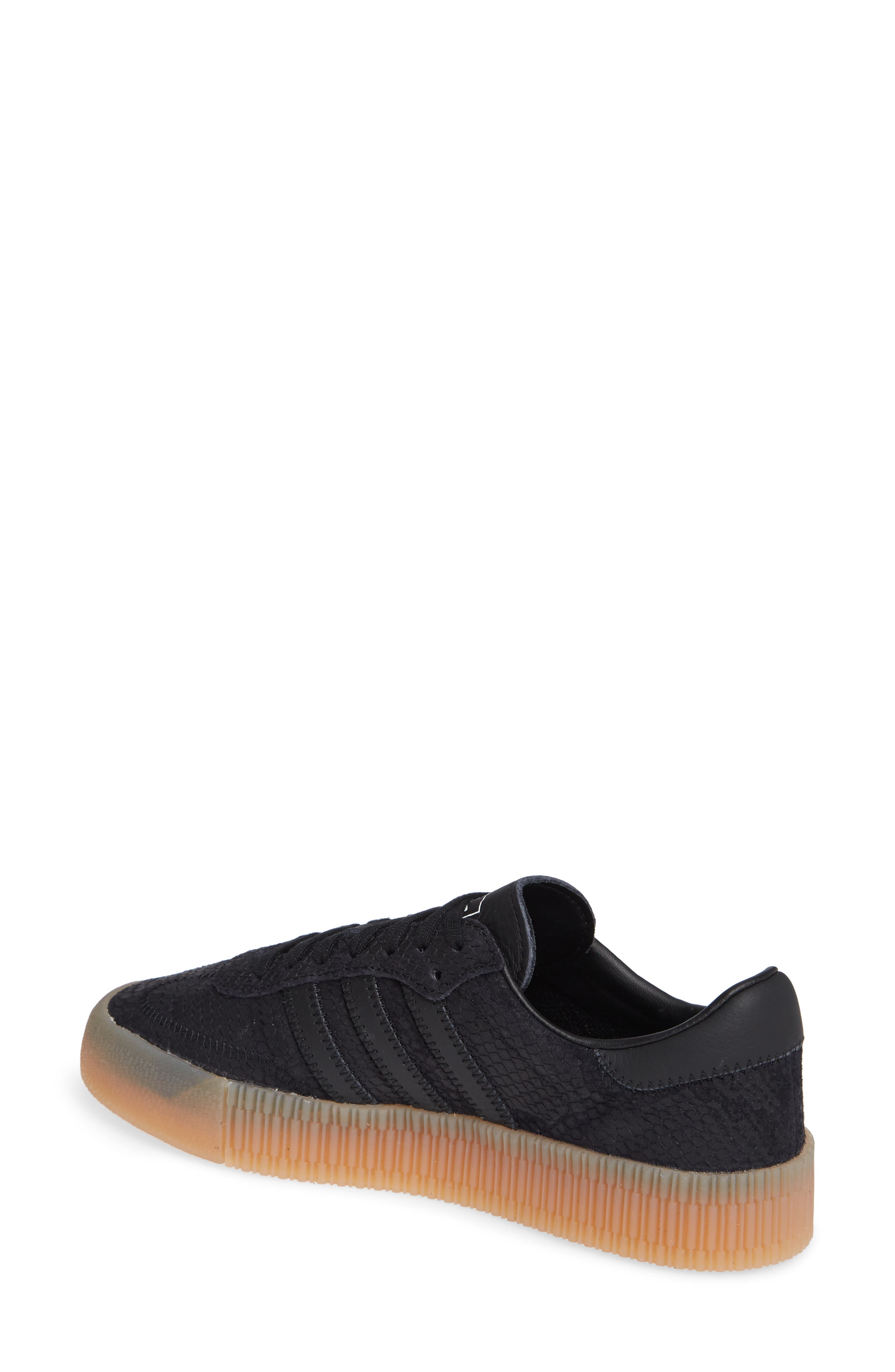 Samba Rose Sneaker, Alternate, color, BLACK/ BLACK/ GUM