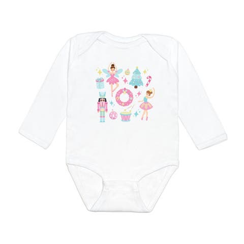 Nutcracker Doodle Christmas Long Sleeve Bodysuit