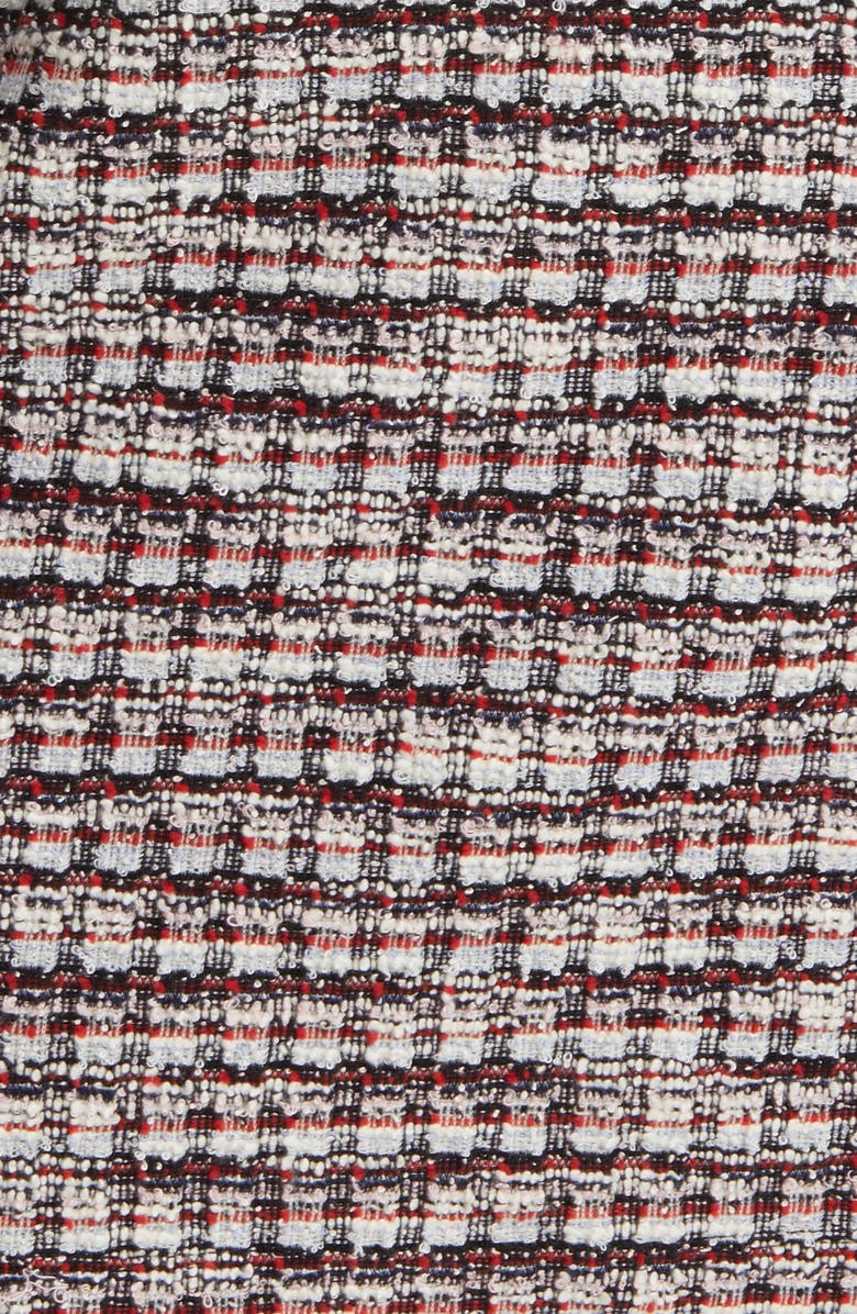 Julia Jordan Long Sleeve Tweed Minidress, Alternate, color, Ivory/ Blue