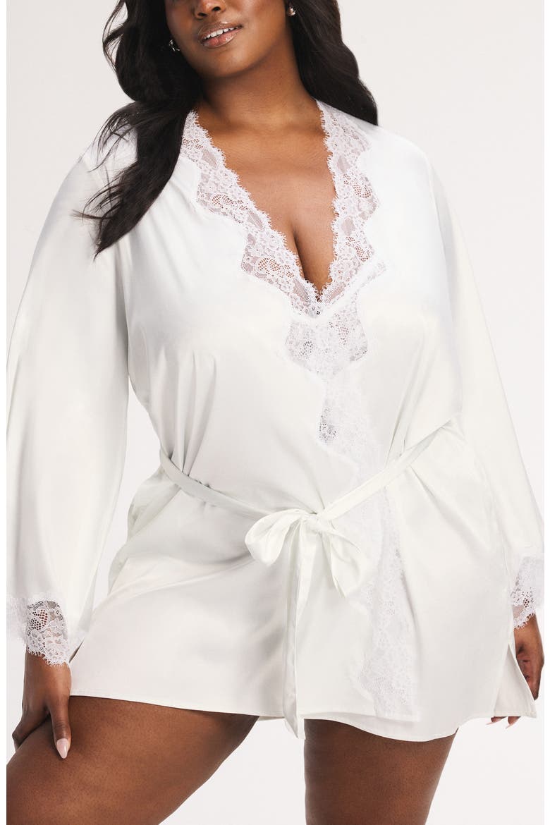 Nite Shade Short Sleep Robe, Alternate, color, HAZY WHITE