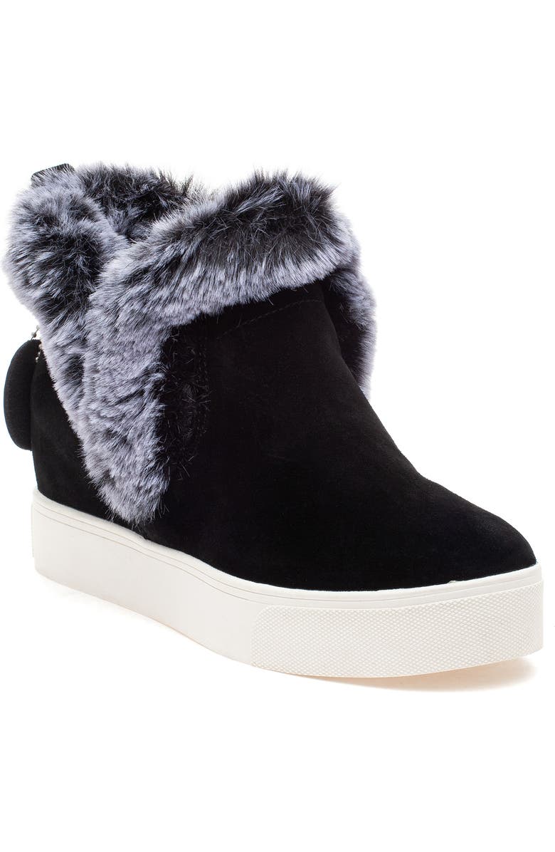 JSlides Faux Fur Lined Bootie, Main, color,