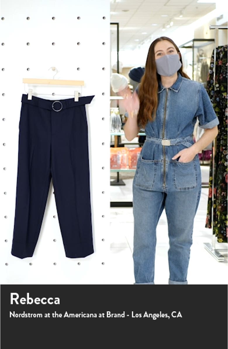 Enamel Ring Belted Ankle Pants, sales video thumbnail