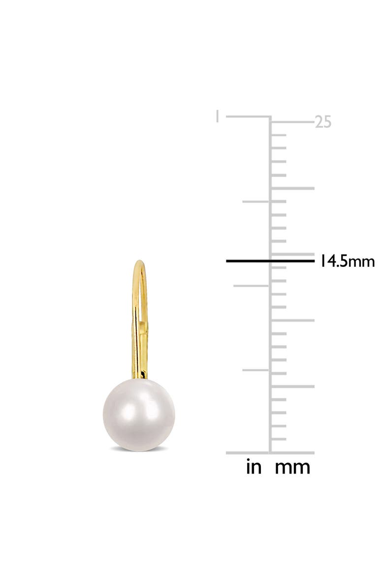 Cultured Pearl Floral Drop Earrings 10k, Alternate, color, Freshwater Pearl