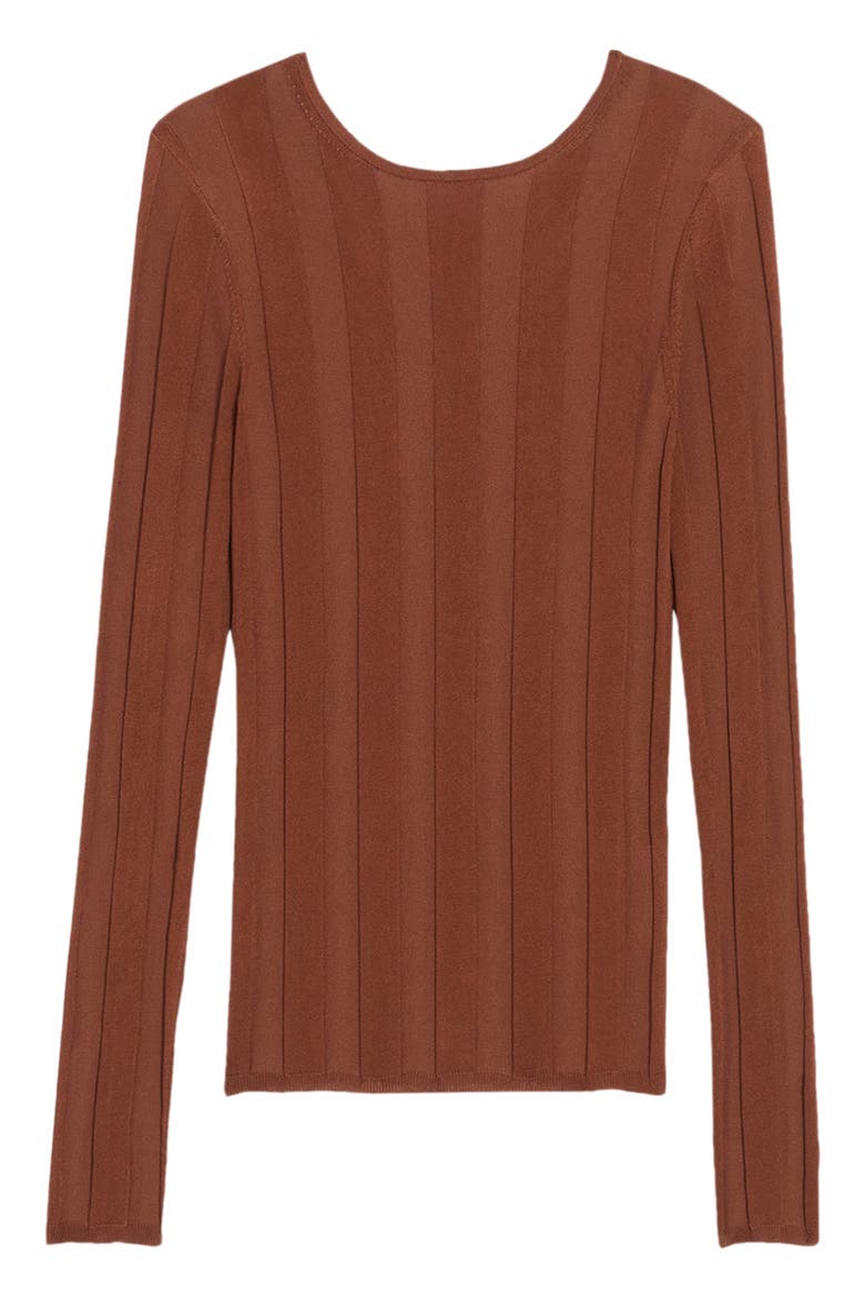 Strappy Back Sweater, Alternate, color, MARRON