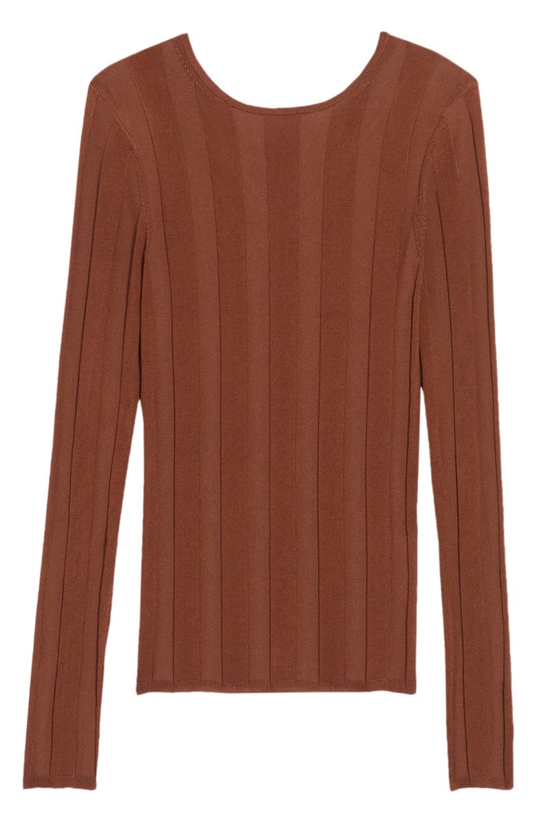 SANDRO Strappy Back Sweater, Alternate, color, Marron