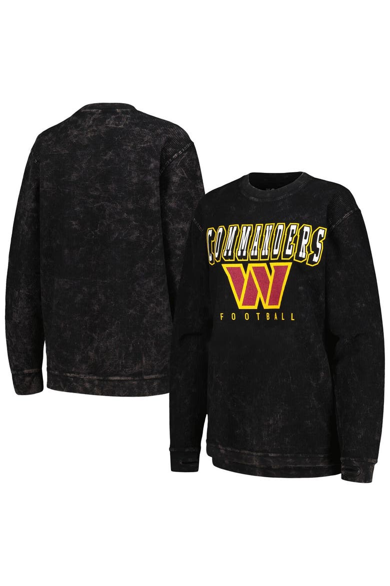 Women's G-III 4Her by Carl Banks Black Washington Commanders Comfy Cord Pullover Sweatshirt, Main, color, Black