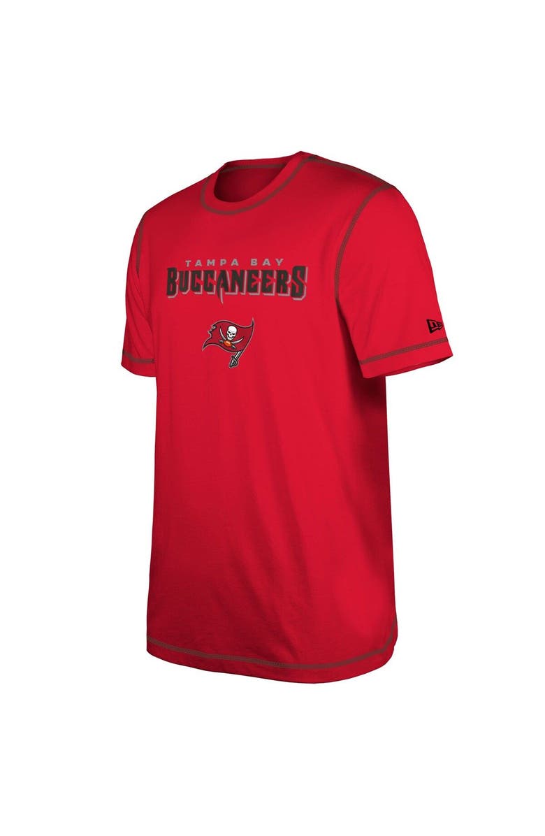 New Era Men's New Era Red Tampa Bay Buccaneers Third Down Puff Print T-Shirt, Alternate, color, Red