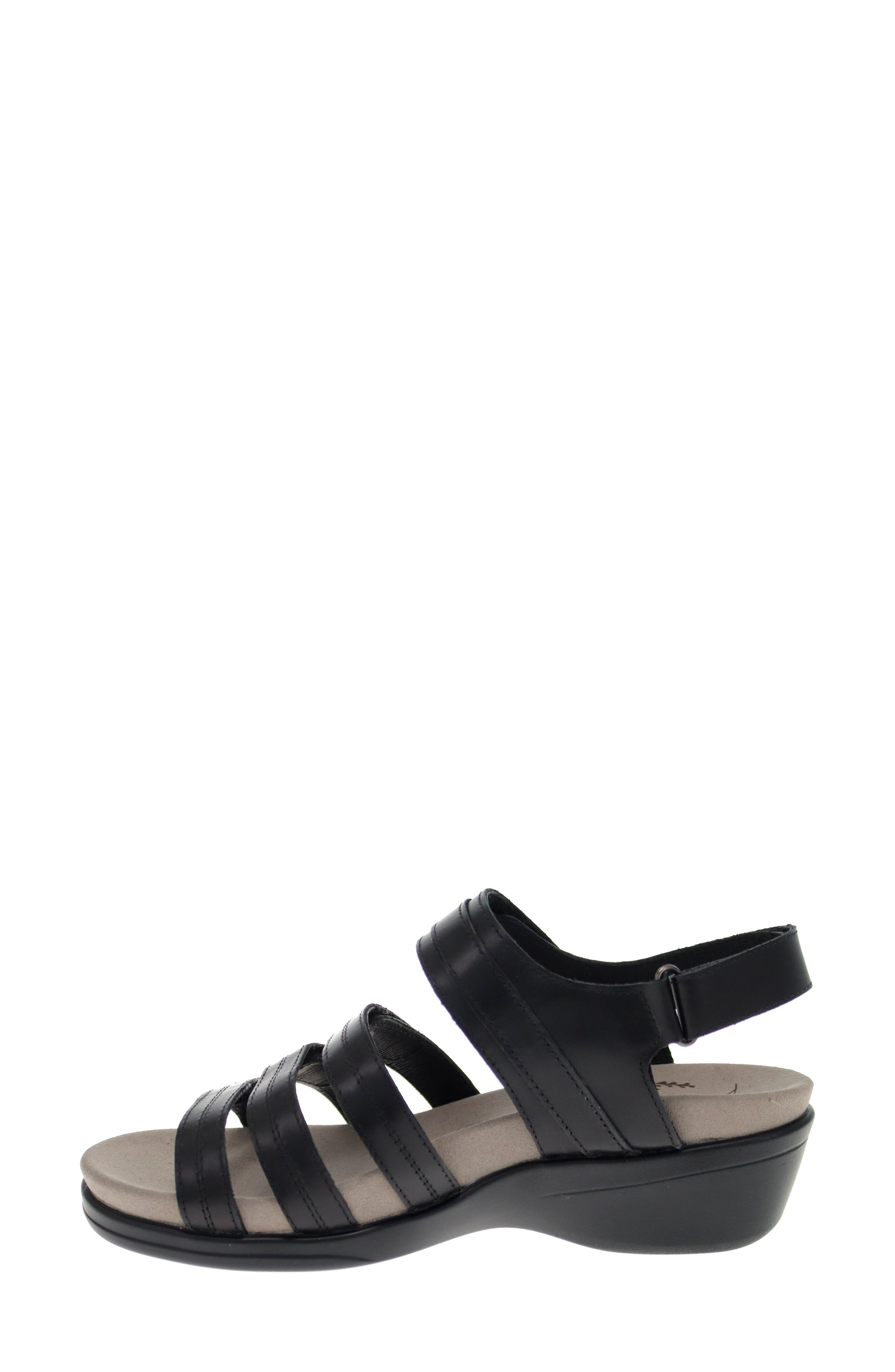 Propét Ainsley Wedge Sandal, Alternate, color, Black