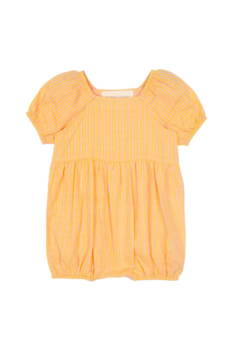 Mabel + Honey Pink Lemonade Baby Romper, Main, color, Yellow
