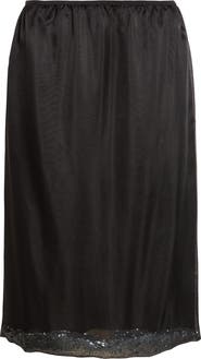 JULIE KEGELS Sidney Glitter Hem Sheer Silk Skirt