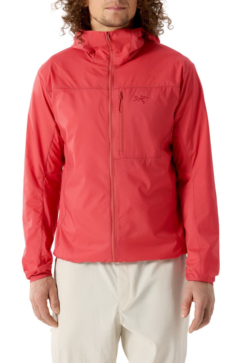 【希少】ARX’TERYX Squamish Hoody メンズ レッド Arc'teryx Squamish Water Repellent Nylon Ripstop Hooded Jacket