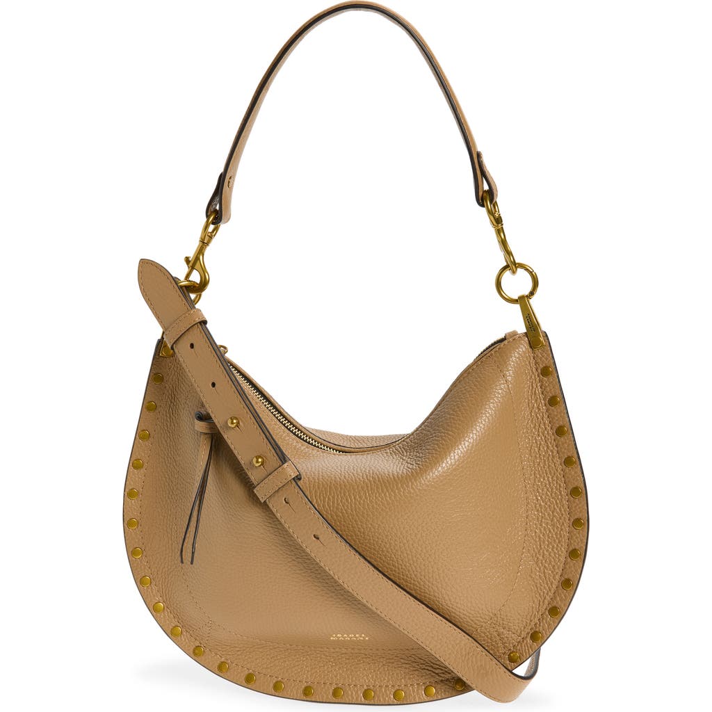 Isabel Marant Oskan Soft Zipped Leather Crossbody Bag in Cappuccino at Nordstrom