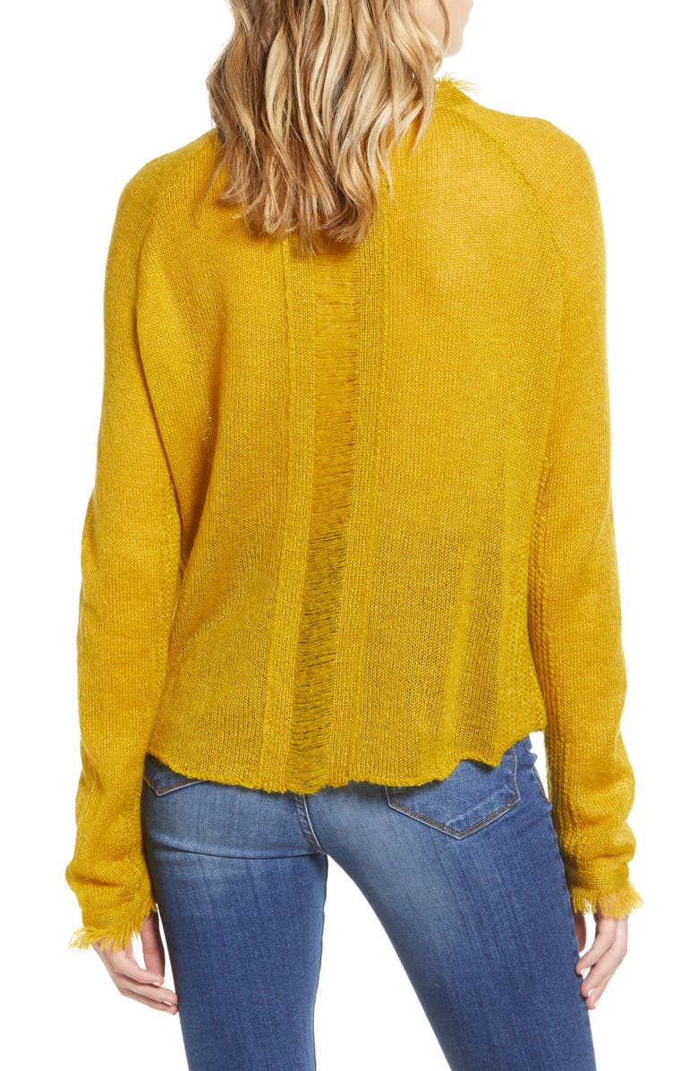 MOON RIVER Fringe Trim Sweater, Alternate, color, 