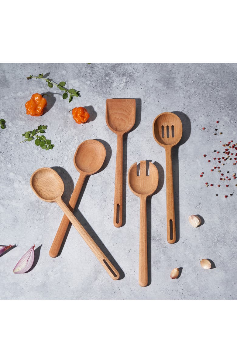 Le Creuset Signature Beech Wood Serving Spoon, Alternate, color, 