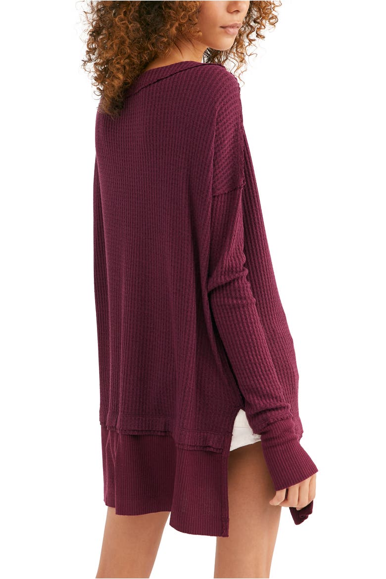 North Shore Thermal Knit Tunic Top, Alternate, color, FIG SORBET