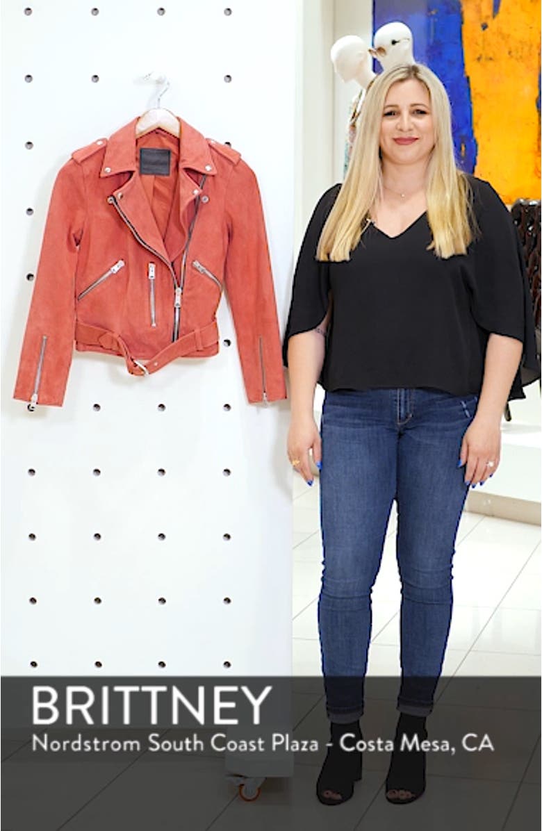 Balfern Suede Moto Jacket, sales video thumbnail