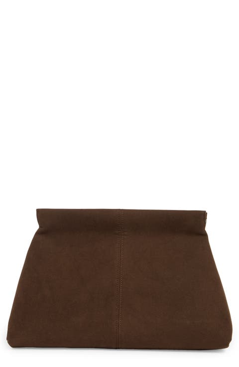 Faux Suede Clutch