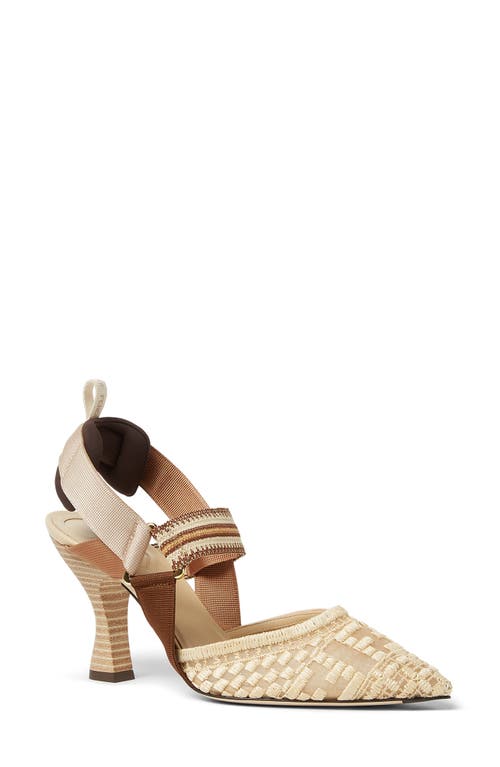 Fendi Colibri Pointed Toe Slingback Pump