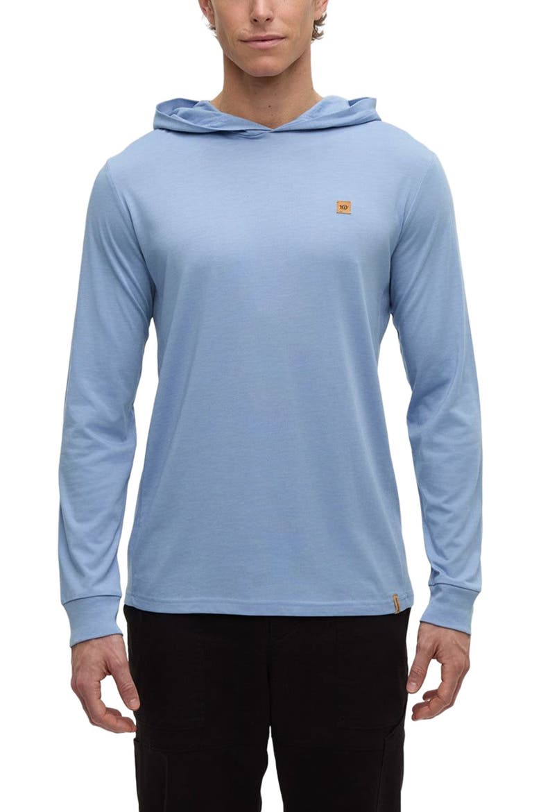 Baker Hooded Longsleeve, Alternate, color, Lakeside Blue Heather