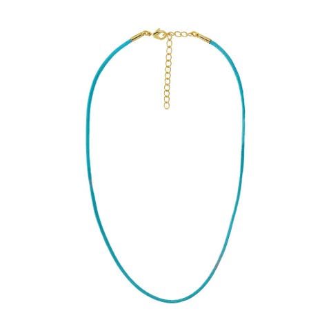 Colored Leather Rope Chain Choker Necklace
