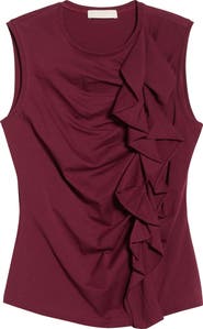 Ulla Johnson Clio Sleeveless Organic Cotton Ruched Top