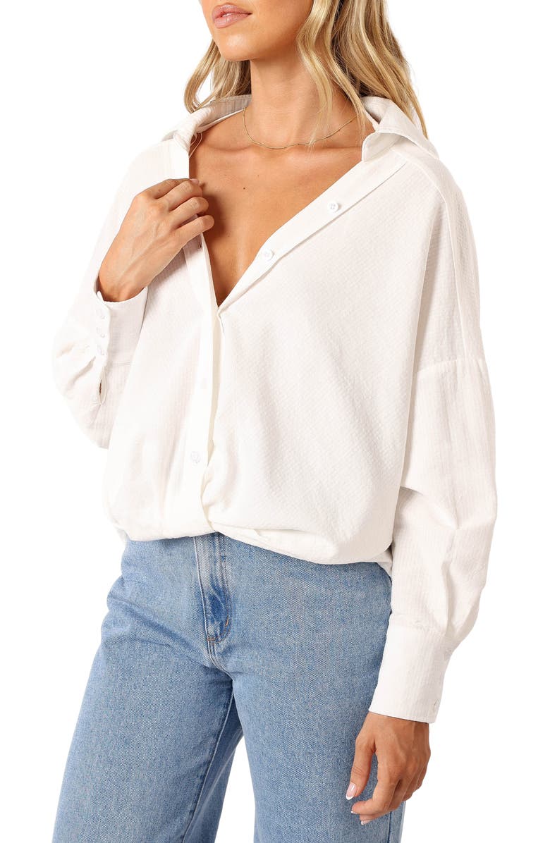 Petal & Pup Mariah Solid Button-Up Shirt, Alternate, color, 