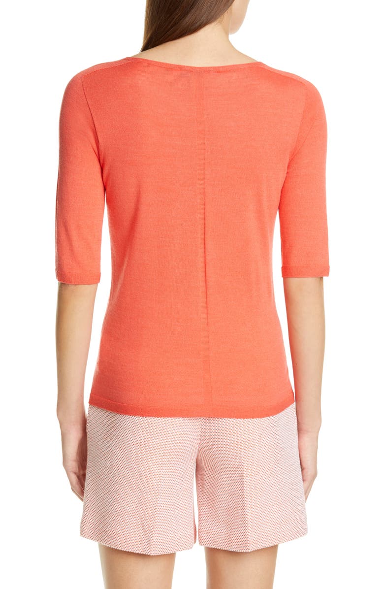 St. John Collection Elbow Sleeve Jersey Top, Alternate, color, 