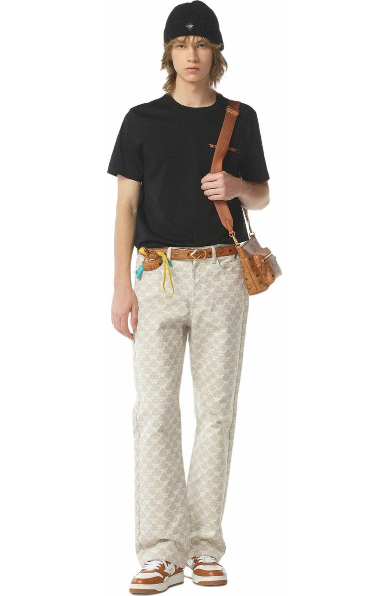 MCM Aren Crossbody in Visetos, Alternate, color, Cognac