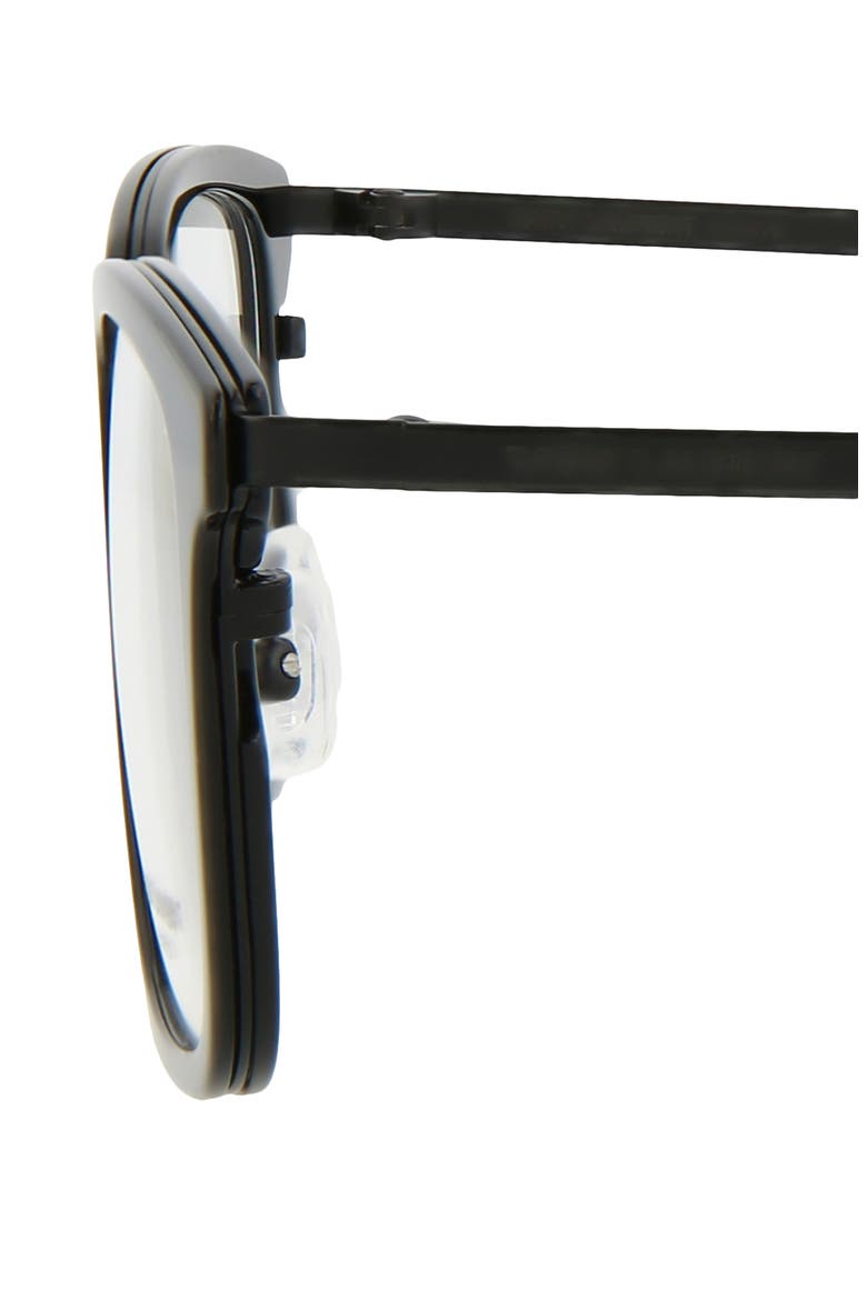 54mm Square Optical Glasses, Alternate, color, BLACK BLACK TRANSPARENT