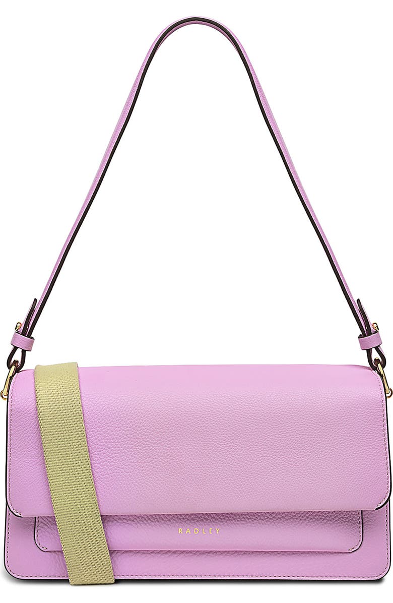 Radley Leather Lane Medium Shoulder Bag, Main, color, Sugar Pink