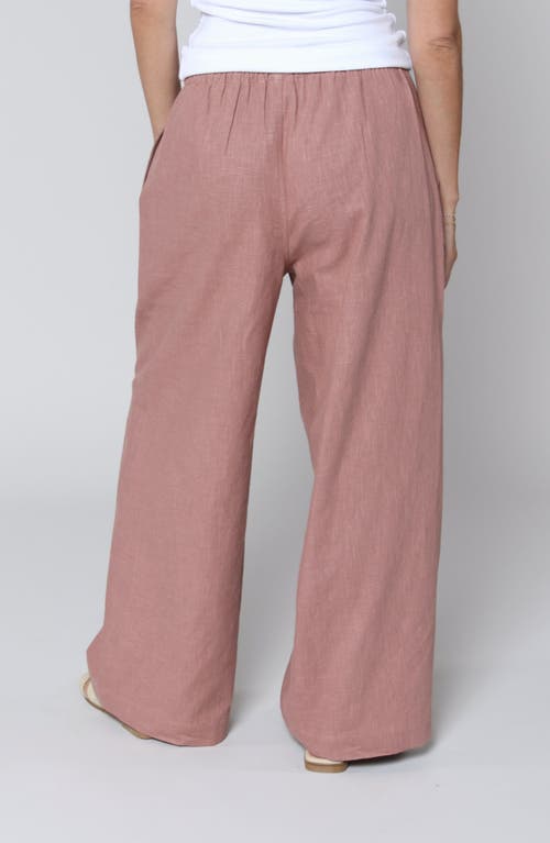 Leisure Lab Linen Palazzo Pant In Neutral